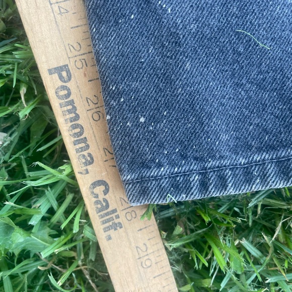 90s Y2K VINTAGE LEVIS 501 DENIM BUTTON FLY BLACK JEANS SPLATTER 36 - Picture 9 of 13